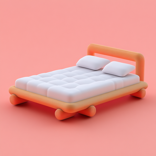 Modern Sculptural Bed
